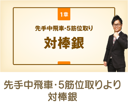 先手中飛車・5筋位取りより対棒銀